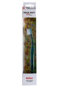 Дитяча зубна щітка Tello Kids 10400 Mega Soft White (від 0 до 5 років), синя