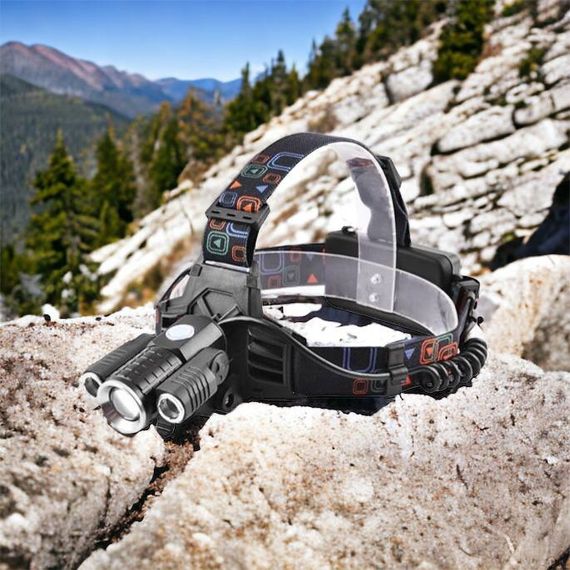 Налобный фонарик с usb зарядкой W602-T6-2XPE Bike | Мощный налобный фонарь для рыбалки | Фонарь на голову TR-108 для рыбалки