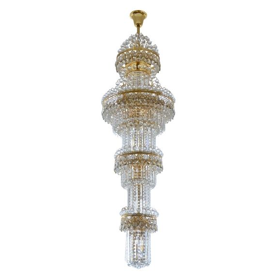 Люстра хрустальная с подсветкой LED E14 60W G (BCL-398S/38)