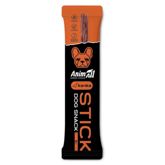 Ласощі для собак з качкою AnimAll Dog Snack Stick, 5 гр
