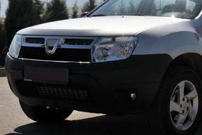 Накладки на решітку радіатора (нерж.) для Renault Duster 2008-2017 рр