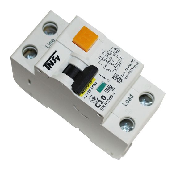 Автоматичний вимикач диференційного струму АВДс-18 2Р 10А 30мА тип АС 6 кА х-ка С Ny95506285 | Зображення 1