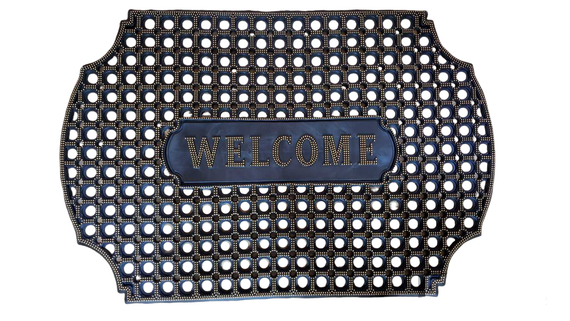 Коврик придверный резиновый соты Welcome 60х90 см | Зображення 4