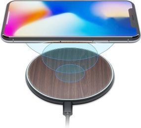 Беспроводное зарядное устройство Wuteku Qi для iPhone от 2018, обновленный - Тонкий и тонки