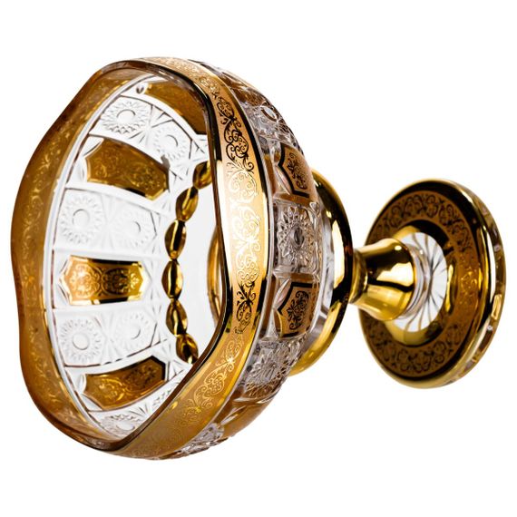 Ваза для фруктів скляна Bohemia Gold 26 см Yiwu HP-34-137 | Зображення 2