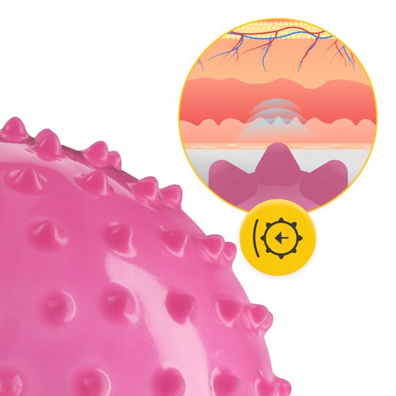 М'яч для пілатесу, йоги, реабілітації 4FIZJO 20 см (масажний) Pink (P-5905973402347) | Зображення 2