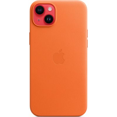 Чехол для мобильного телефона Apple iPhone 14 Plus Leather Case with MagSafe - Orange,Model A2907 (MPPF3ZE/A) | Зображення 4