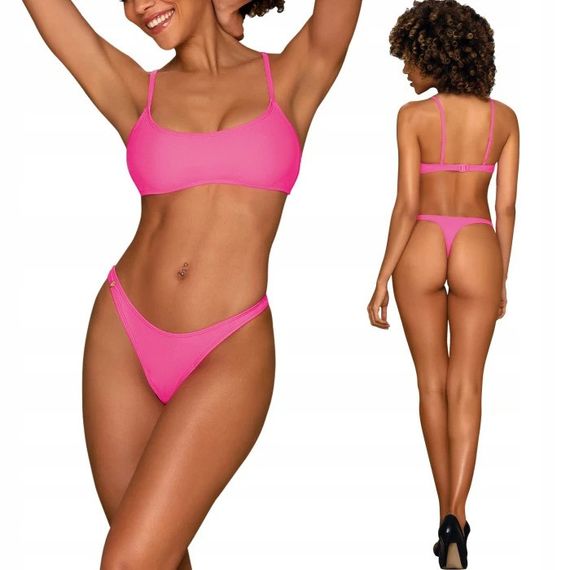 Купальник бикини Obsessive Mexico Beach неоново-розовый, S sexstyle | Зображення 2
