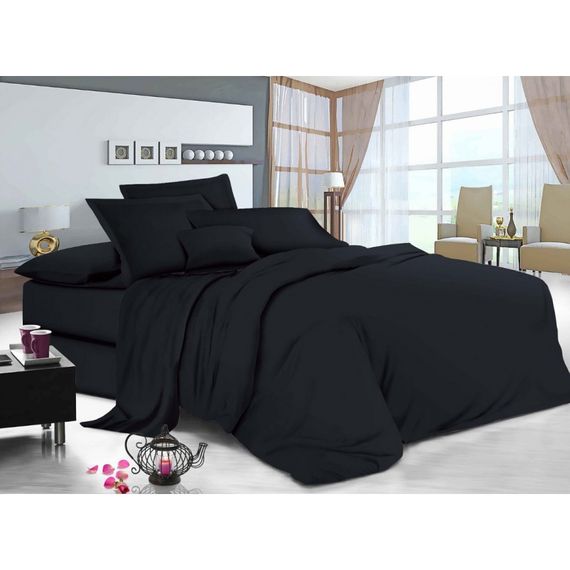 Комплект постільної білизни Manner Dark Grey SoundSleep бязь полуторний | Зображення 3