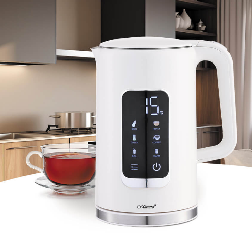Електрочайник 1,7л 2200W (диск) сенсорна панель MR-024-WHITE Maestro | Зображення 2