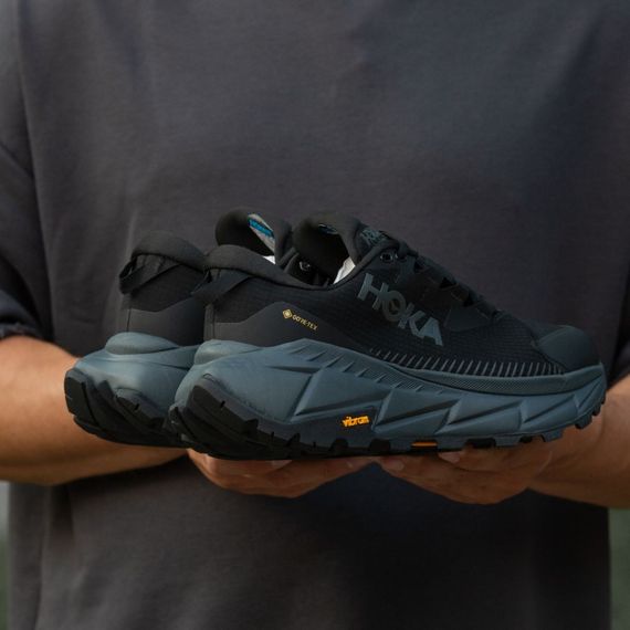 Кросівки демісезонні шкіряні Hoka підкладка Gore-Tex колір чорний/сірий | Зображення 6