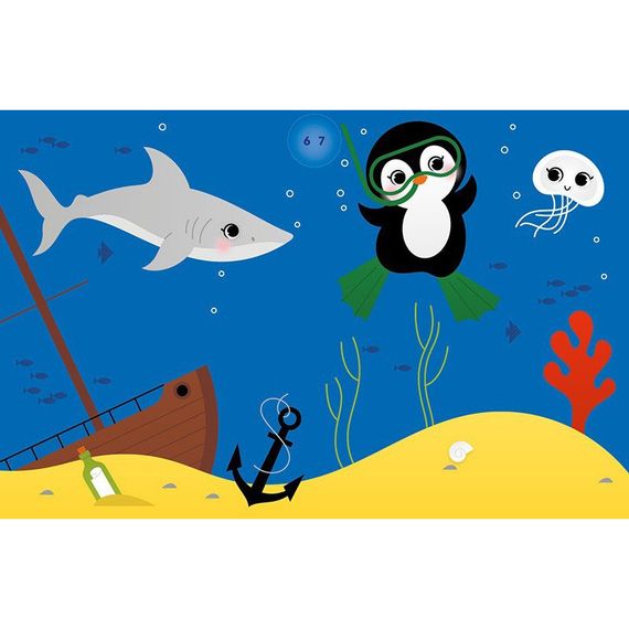 Набор для творчества "Аппликации наклейками Море" 1655011, 25 больших наклеек | Зображення 2