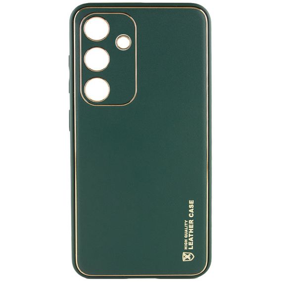 Кожаный чехол Xshield для Samsung Galaxy S24+ Зеленый / Army Green