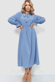 Якісна жіноча сукня однотонна сезон весна-осінь колір джинс розмір S-M FG_01160