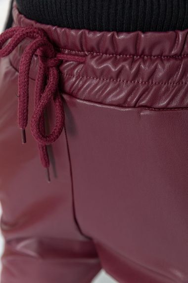 Лосини жіночі на флісі, колір бордовий, 164R150 | Зображення 4