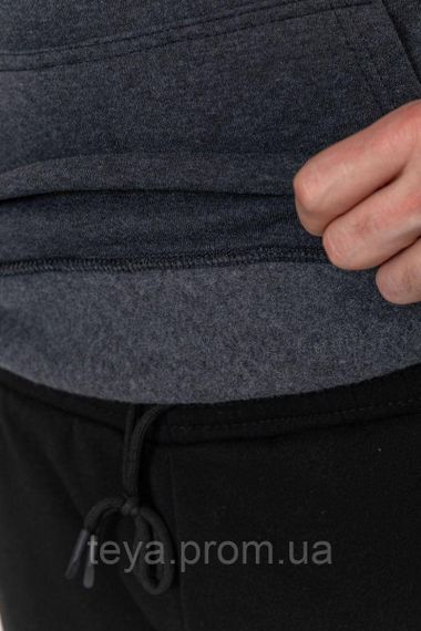 Худі чоловіче на флісі з капюшоном, колір темно-сірий, розмір XXL FA_008409 | Зображення 5