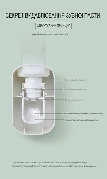Диспенсер для зубної пасти SV ECOCO на стіну пластиковий, що клеиться, Чорний (sv3460) | Зображення 5