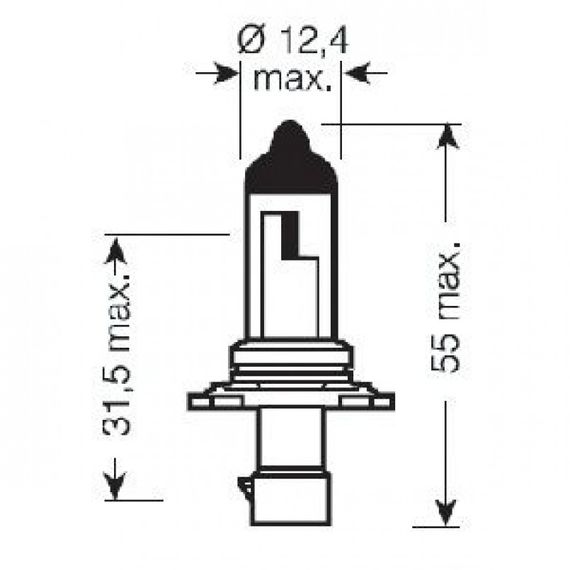 Лампа HB4A 12V 51W P20D ОРИГІНАЛ 9006XS-FS OSRAM