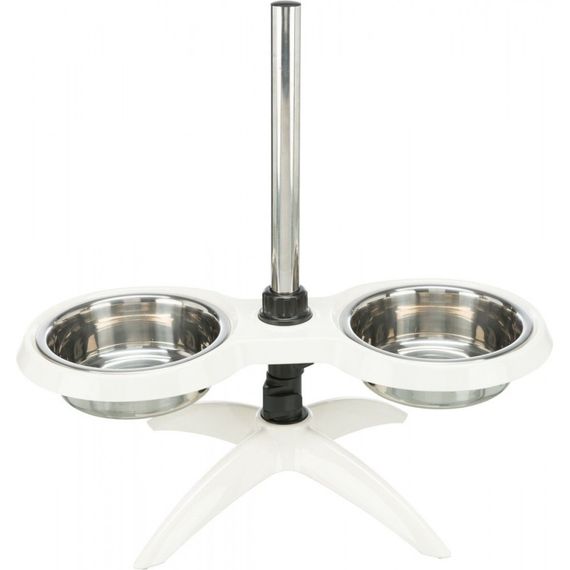 Миски Trixie для собак на регульованій підставці білі меламін/метал 2х1,6 л 21 см | Зображення 1