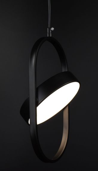 Люстра світлодіодна підвісна LED світильник для квартири на стелю лед 26961 Чорний 40-240х10х18 см. | Зображення 3