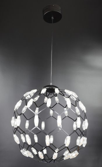 Люстра світлодіодна підвісна LED світильник для квартири на стелю лед 26316 Чорний 65-250х50х50 см.