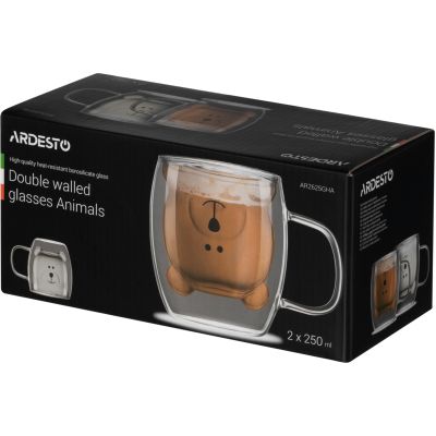 Набір чашок Ardesto Animals 250 мл 2 шт (AR2625GHA) | Зображення 2