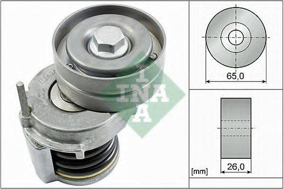 Натяжна планка, поліклінового ремня (Вир-во INA) INA 534034610 на VW PASSAT (362)