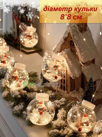 Xmas гірлянда мікс 4 види 200L M-1 Copper curtain ball lamp Мультикольорова 3M*1.5M (47683-7557_248) | Зображення 3