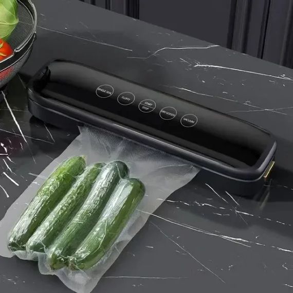 Кухонний вакуумний пакувальник Vacuum sealer Model 10 / Вакууматор для продуктів / Кухонний вакууматор 33х8, 5х6см від мережі | Зображення 2