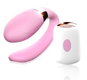 Вибромассажер для пар с пультом ДУ - Boss Series V-Vibe Pink USB 7 Function, BS6200001 sexstyle