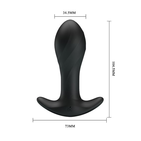 Анальна пробка - Pretty Love Anal Plug Massager Black | Зображення 3
