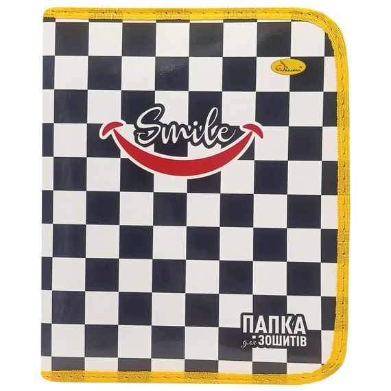 Папка для тетрадей на молнии "Smile Black and White" АП-1001-11