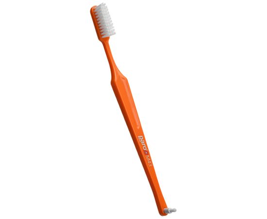 Зубна щітка середньої жорсткості paro® toothbrush M43 з монопучковою насадкою, помаранчева