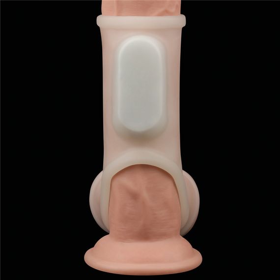 Насадка на член - Vibrating Silk Knights Ring With Scrotum Sleeve White | Зображення 2