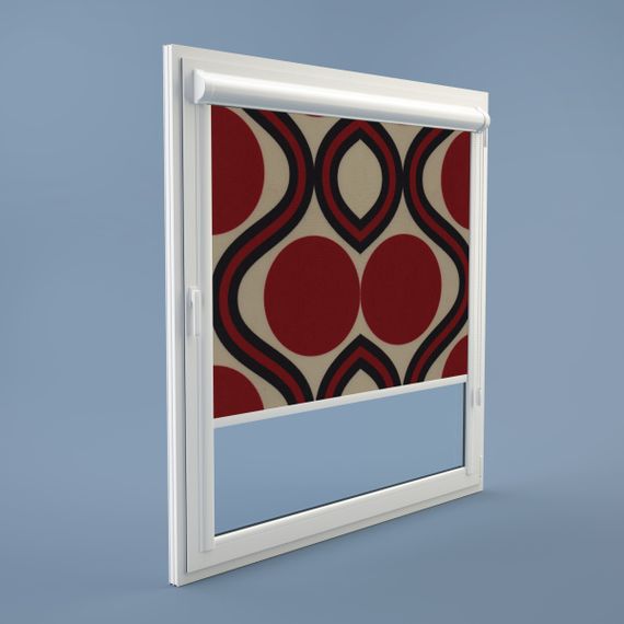 Рулонна штора Rolets Геометрія 2-52843-2100 210x170 см закритого типу Червоно-бежева | Зображення 1