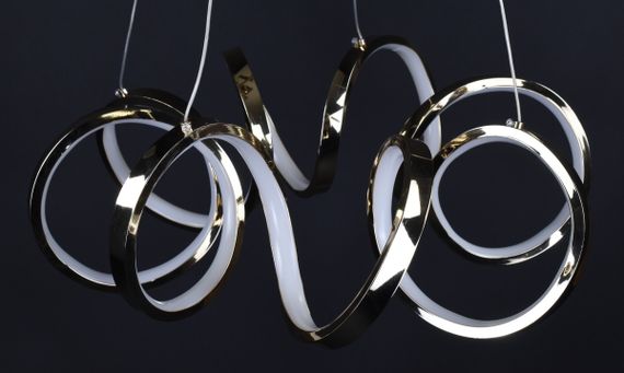 Люстра світлодіодна підвісна LED світильник для квартири на стелю лед 27499 Золото 35-180х75х75 см. | Зображення 3