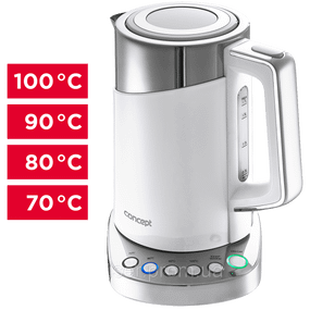 Електричний чайник швидкісного кип'ятіння з регулюванням температури Cool Touch 1.7 л Concept RK3170 WHITE