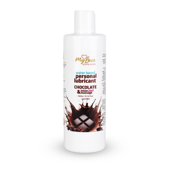 2в1 лубрикант та масажний гель - MyLove Aroma Series Intim&Massage Chocolate, 300 мл Sex Aura