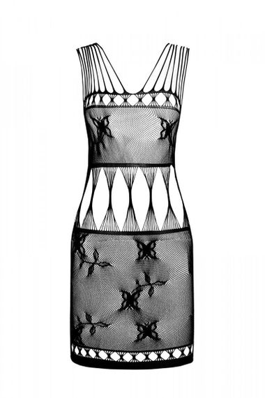 Бодистокинг мини-платье с бабочками Passion BS090 One Size black sexstyle | Зображення 4