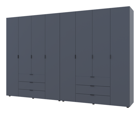 Комплект шкафов для одежды Doros Гелар (2 шт.) 310х49,5х203,4 см Графит (DRS-011122)