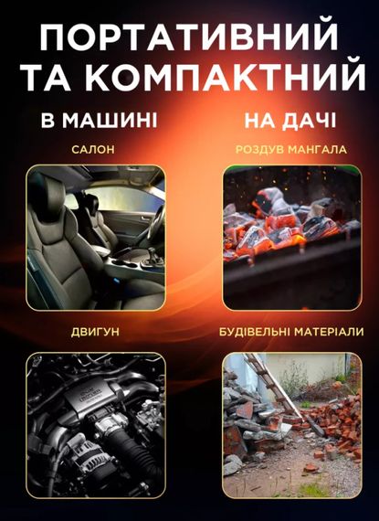 Воздуходувка 2 в 1 беспроводная электрическая для листьев, пылесборник BLOWER LY-4 | Зображення 3