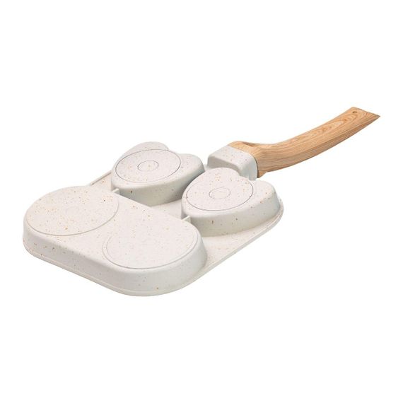 Сковорода квадратна порційна на 3 секції з антипригарним покриттям бежева HP39569W | Зображення 2