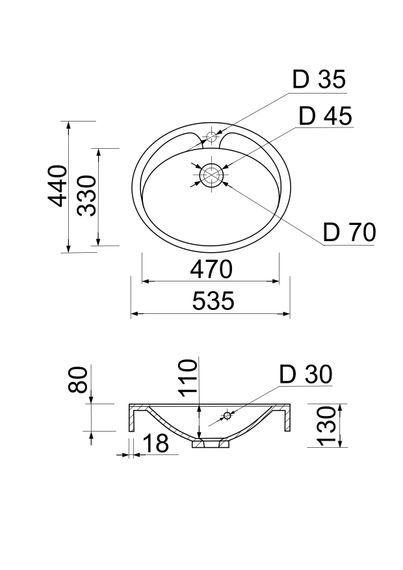 Раковина накладная Adamant Lauf New, овальная (100002889) | Зображення 8