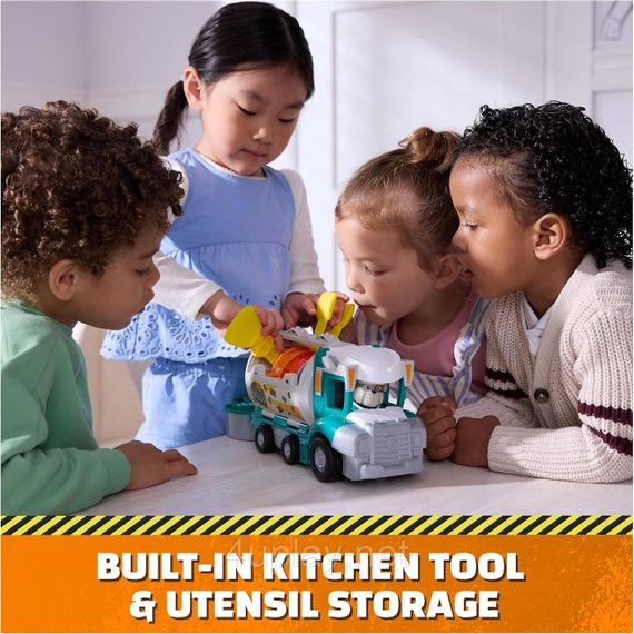 Игровой набор Крепыш и команда Фудтрак дедушки Гравия с кинетическим песком Оригинал Paw Patrol Rubble & Crew | Зображення 8