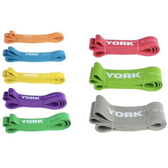 Резинка для фитнеса York 35-75кг - 2080x85x4,5 мм, серый | Зображення 8