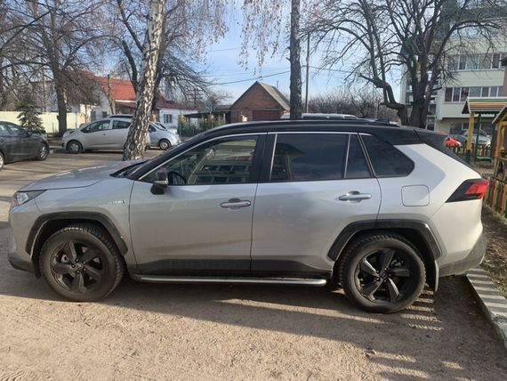 Боковые пороги OEM V1A (2 шт, алюминий) для Toyota Rav 4 2019-2024 | Зображення 8