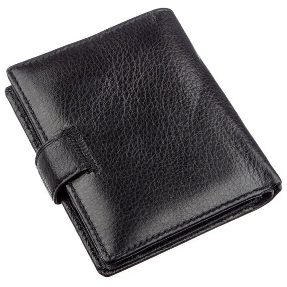Небольшой кожаный кошелек для мужчин ST Leather 18832 Черный | Зображення 1