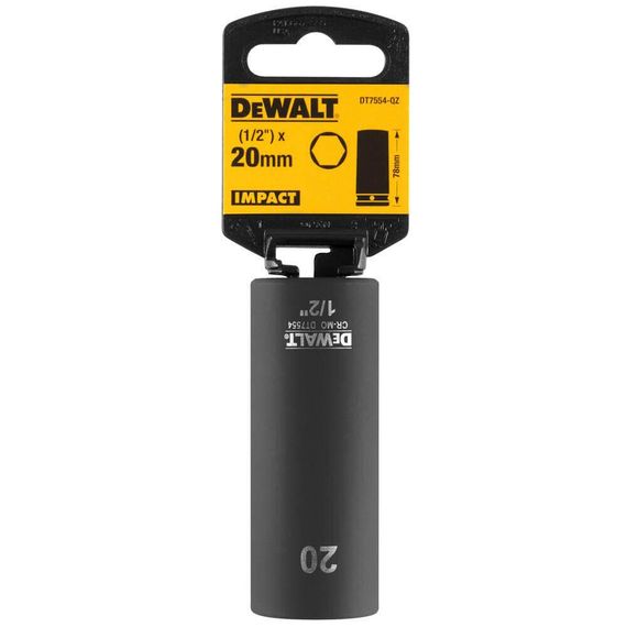 Головка торцевая ударная длинная 20мм IMPACT DeWALT DT7554 | Зображення 1