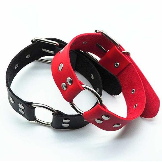 Чокер із заклепками та кільцем - Чорний - Садо-мазо | Зображення 1