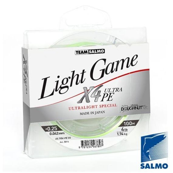 Шнур плетенный рыболовный TEAM Salmo Салмо LIGHT GAME X4 ULTRA PE 100/006